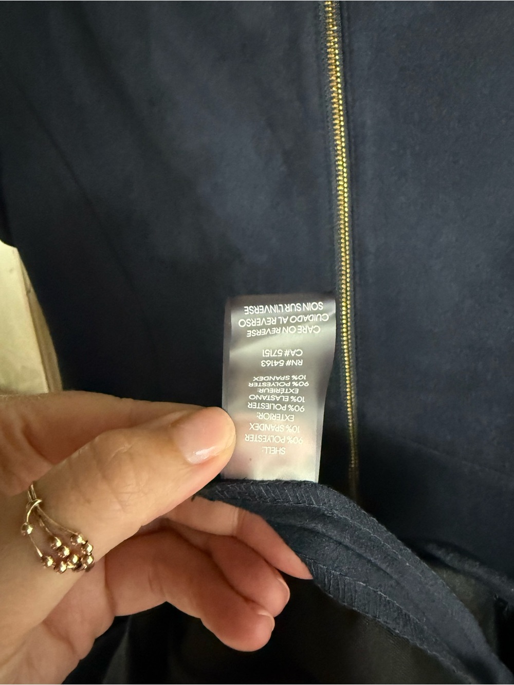 Calvin Klein Navy Puff Sleeve Midi Sheath Dress - Picture 9 of 10